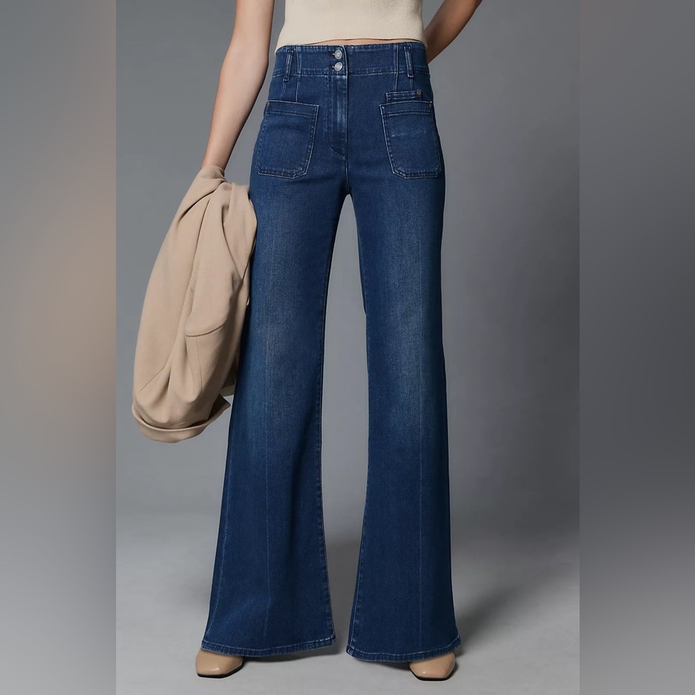 Anthropologie Maeve Junie High-Rise Wide Leg Jeans